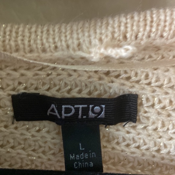 Convertible Knit Tunic Sweater with Removable Cowl Silver Metal Neck - Picture 4 of 6